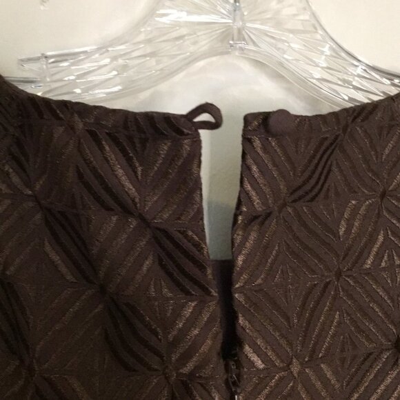 WHBM Espresso Brown Textured Shift Dress - Picture 5 of 9